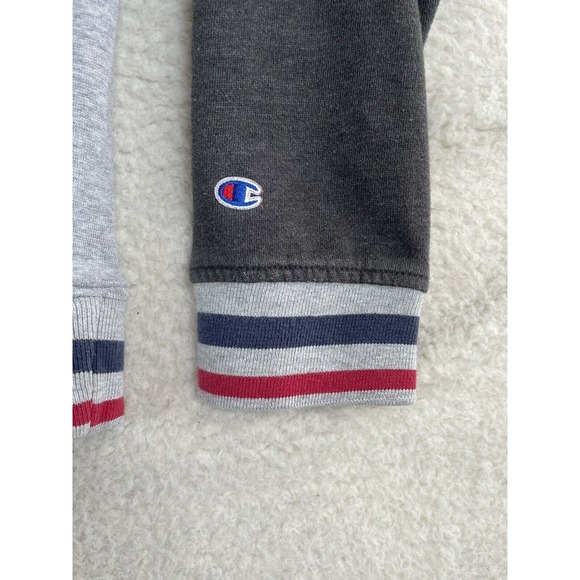 Champion Sweatshirt Womens Small ColorBlock Gray Pullover Raglan Crew Neck - Picture 3 of 6